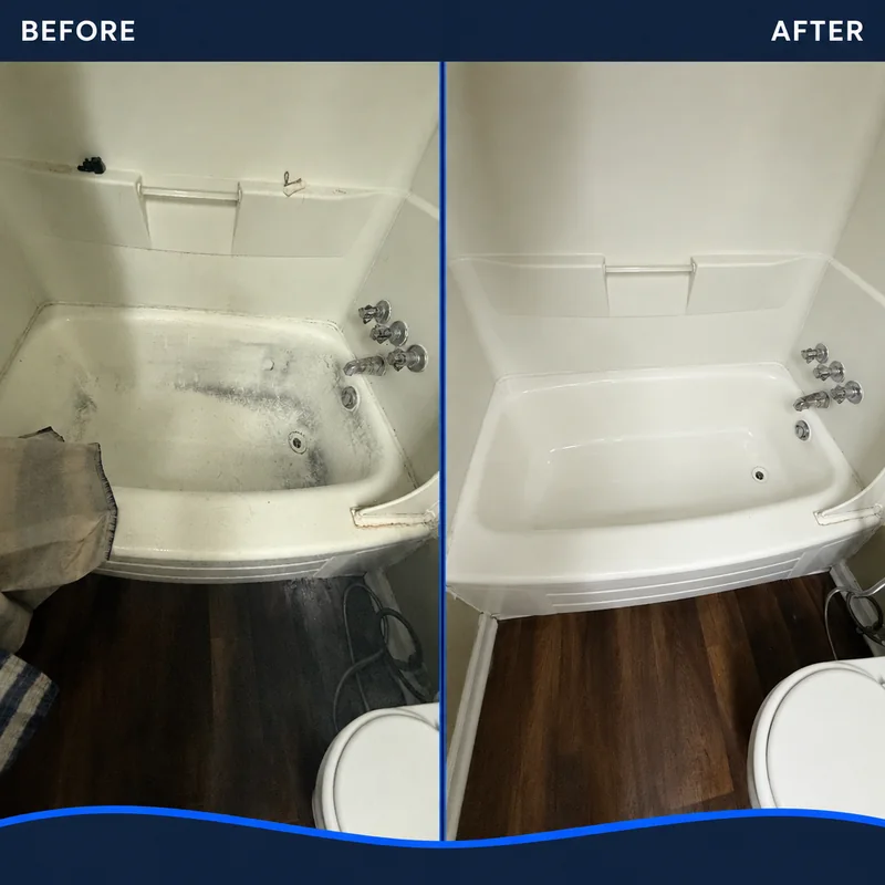 Cleaning sample post: Before and after