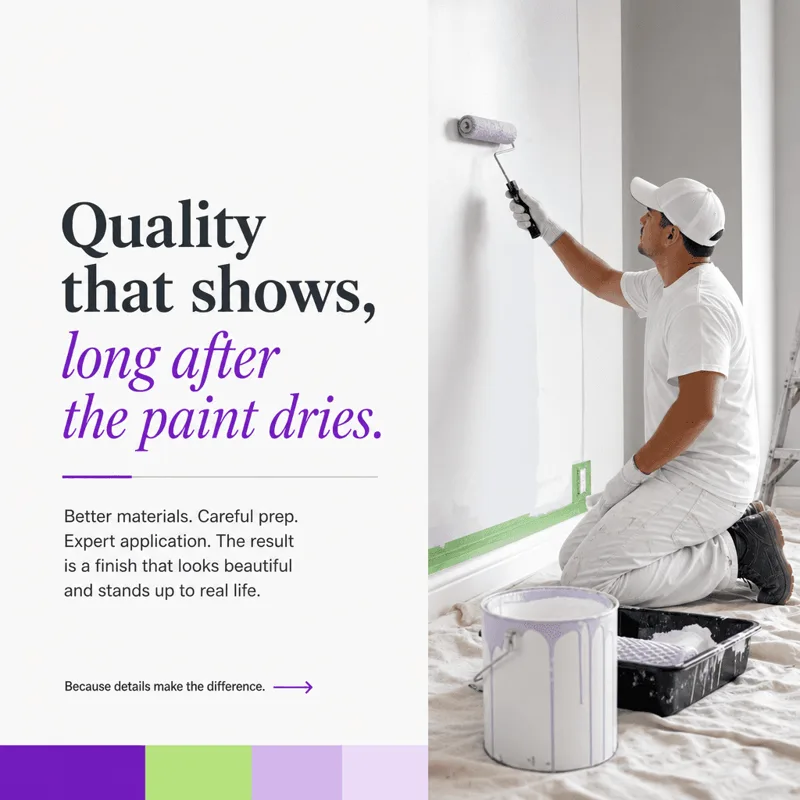 Painting sample post: Quality that lasts