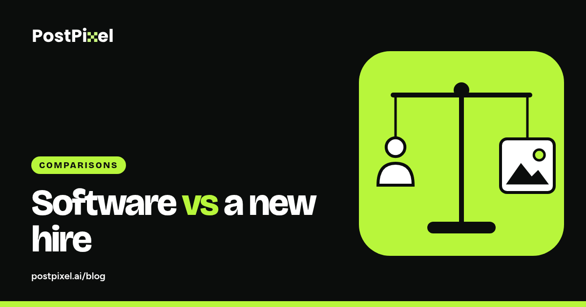 Cover graphic of a simple person icon and a photo card balanced on a lime scale